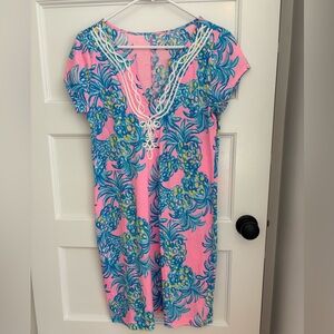 Lilly Pulitzer Pink and Blue Patterned Dress
